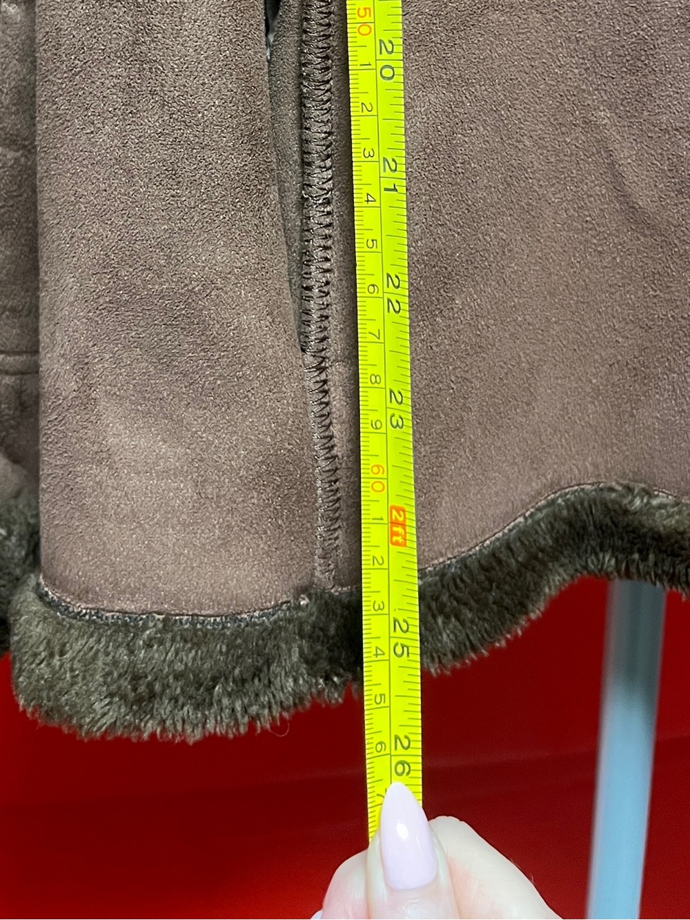 Gallery Brown Faux Shearling Jacket with Plush Interior - Picture 6 of 6